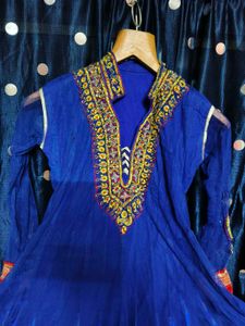 Elegant Blue Anarkali Suit