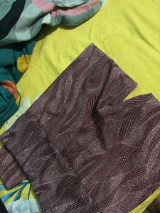 Maroon Leggings with Abstract Print