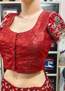 Stunning Red Embroidered Lehenga Choli