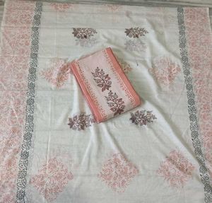 Unstitched Chanderi Dress Material - Floral Print