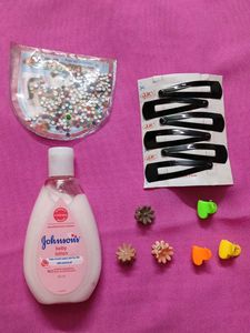 Baby Lotion & Hair Accessories Set