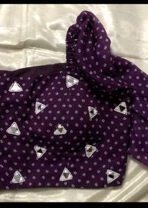 Chic Purple Polka Dot Blouse (designer boutique)