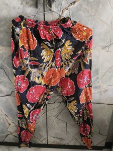 Boho Floral Print Kurta Top