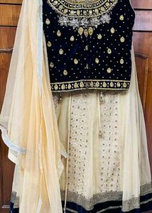 Girls Lhga Choli With Dupatta Size 38 Colour Golde