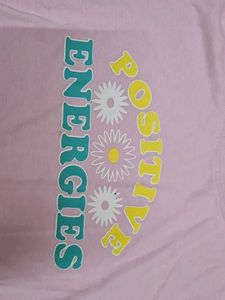 Pink "Positive Energies" Graphic T-Shirt