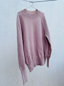 Dusty Rose Crew Neck Sweater