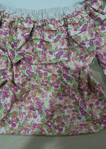 Floral Ruffle Off-Shoulder Top