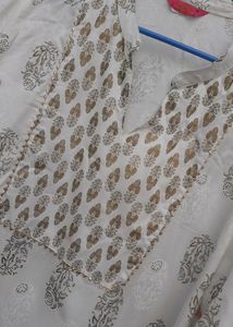 Printed White Kurti