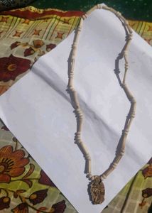 Handcarved Krishna Radha Wood Necklace