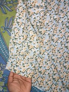 Floral Print Button-Down Shirt
