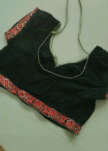 Embroidered Black Blouse