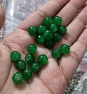 Green Glass Beads