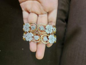 Floral Bangle Bracelet
