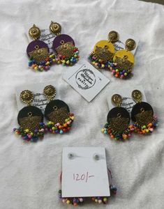 Boho Jhumka Earrings  (Combo of 5)