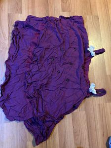 Purple Ruffled Camisole Top with cute bows on it