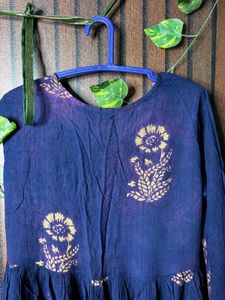 Blue Floral Kurta Set - Wardrobe Clearance