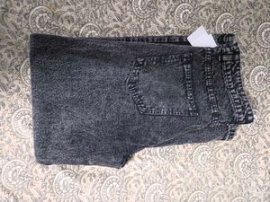 Grey Acid Wash Denim Jeans