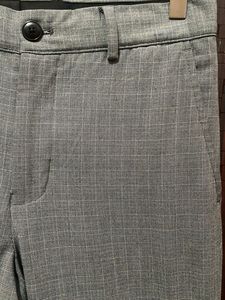 Men's Grey Textured Trousers
