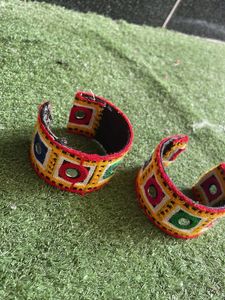 Embroidered Mirror Work Bracelets