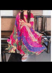 Vibrant Ethnic Kurta Set with Dupatta