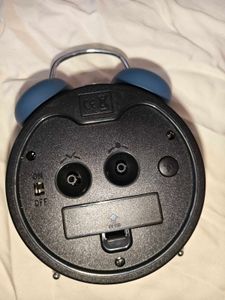 Retro Twin Bell Alarm Clock Matte Metal blue