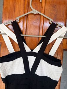 Chic Black &amp; White Mini Dress