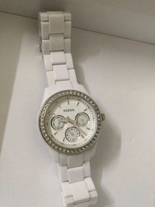 Fossil White Watch For Women