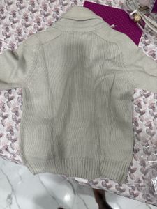 Men's Cream Cable Knit Cardigan