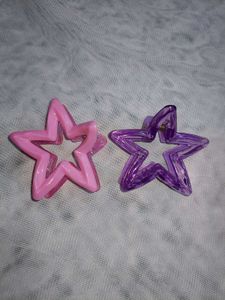 Cute Star Hair Claw Clips Set of 2 | Pink &amp; Purple