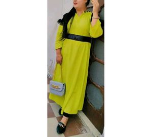 Beautiful Lime Green Gown with Belt