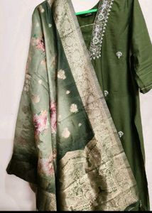 combos 🥳  Olive Green Kurta and yellow Set