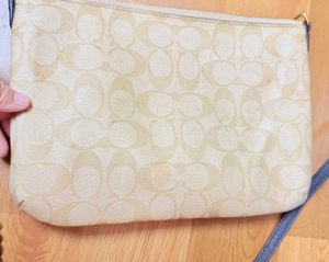 Authentic Coach Signature Monogram Crossbody Bag