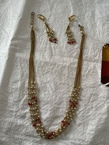 Elegant Layered Necklace & Earring Set