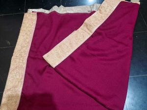Elegant maroon Saree with Golden Border