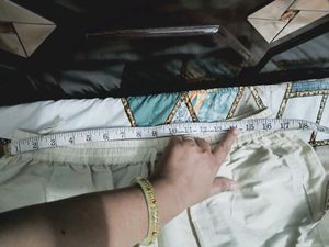 Cream Linen Blend Pants