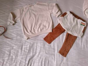 Very Beautiful Zara Top With Warm Leggings