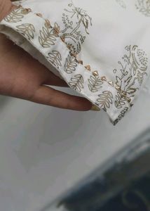 Printed White Kurti