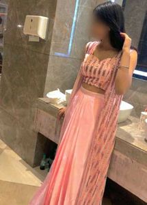 Stunning Pink Sequined Lehenga Choli Set