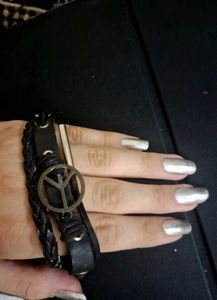 y2k vintage gothic Leather Bracelet