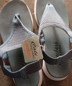 Skechers Blue Fabric Thong Sandals