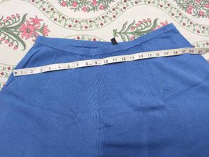 Blue A-Line Mini Skirt
