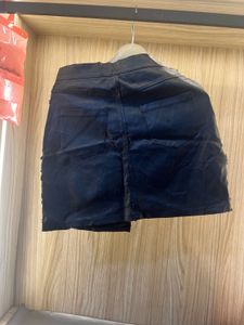 Black Faux Leather Mini Skirt
