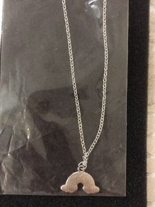 Rainbow Pendant Chain In Silver