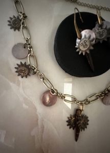 Artistic abalone neklace and earings set