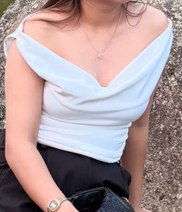 Chic Off-Shoulder Drape Top