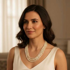 Rice Pearl Strand Necklace(Free delivery)