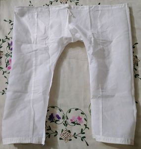 White Cotton Pajama Pants