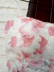Padded  White Floral Crop Top