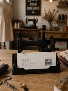 Vintage Sewing Machine Business Card Holder