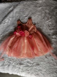Adorable Peach Party Dress for Girls
